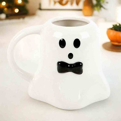 Mr And Mrs Boo Ghost Shaped Mugs For Halloween Fun Mugs & Cups Spirit of equinox Quirky Turkey Gifts
