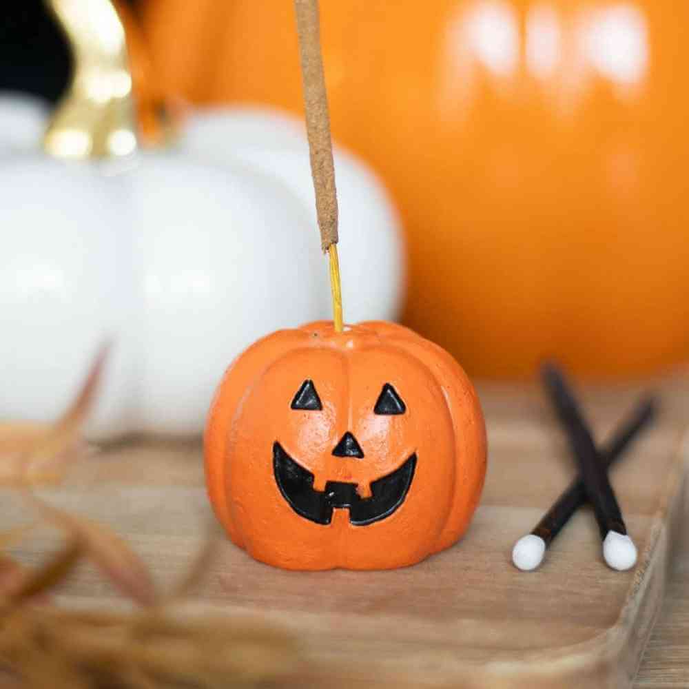Happy Pumpkin Incense Stick Holder, Halloween and Home Décor Incense Holders Spirit of equinox Quirky Turkey Gifts