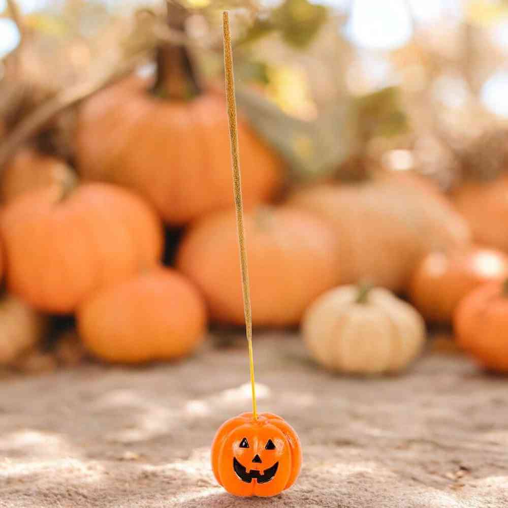 Happy Pumpkin Incense Stick Holder, Halloween and Home Décor Incense Holders Spirit of equinox Quirky Turkey Gifts