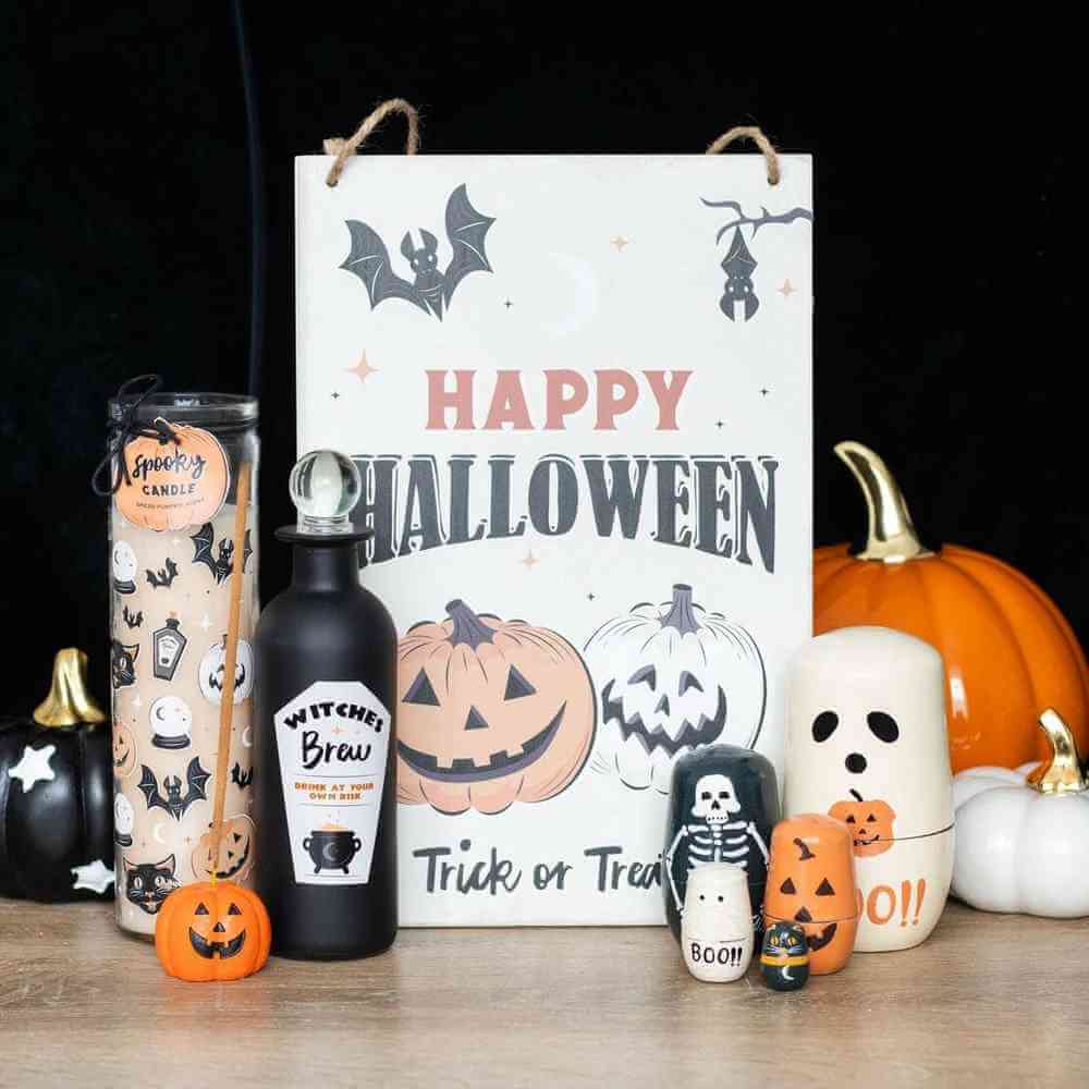Happy Pumpkin Incense Stick Holder, Halloween and Home Décor Incense Holders Spirit of equinox Quirky Turkey Gifts