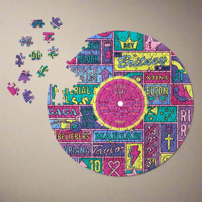 Pop Stars, Broken Records, Unique vinyl LP-shaped Jigsaw puzzles Gadgets SuckUK Quirky Turkey Gifts