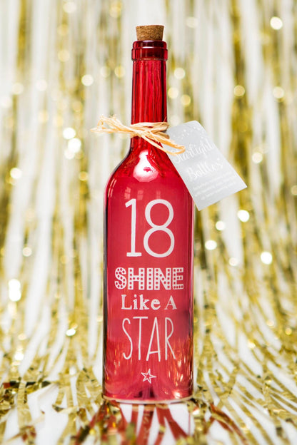 18th Birthday Starlight Bottle | LED Light Gift | Boxer Gifts Quirky Turkey Gifts