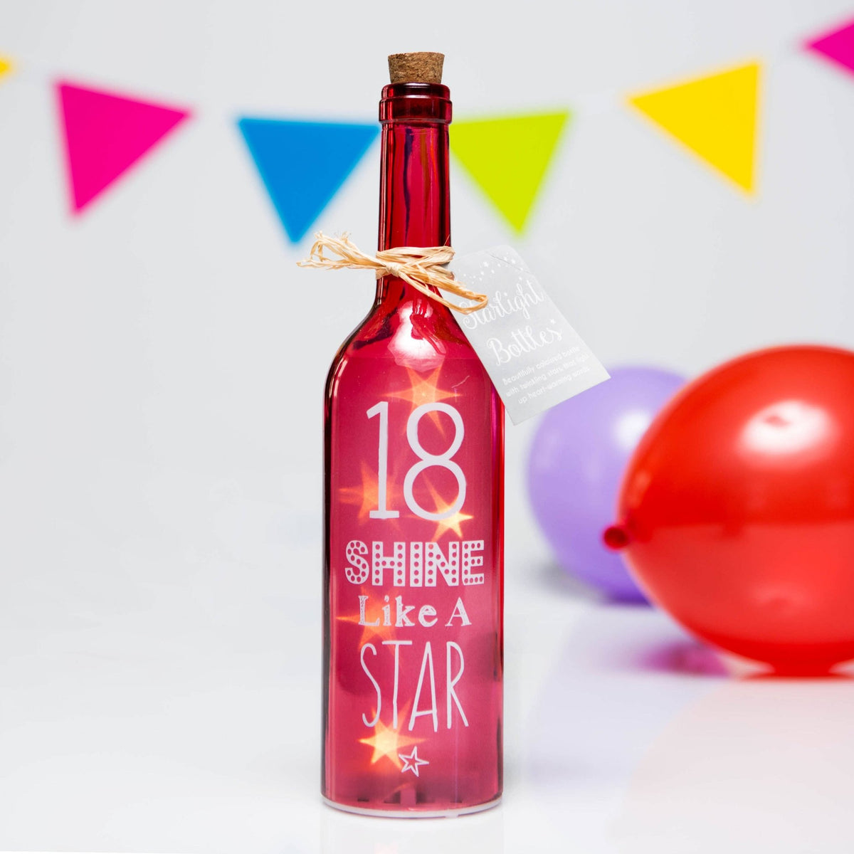 18th Birthday Starlight Bottle | LED Light Gift | Boxer Gifts Quirky Turkey Gifts