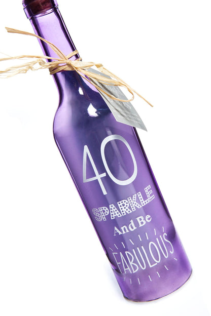 40th Birthday Starlight Bottle | LED Light Gift | Boxer Gifts Quirky Turkey Gifts