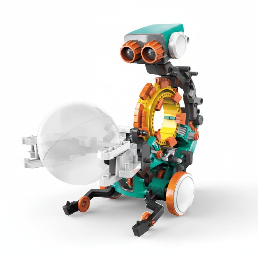 5-in-1 Mechanical Coding Robot STEM Kit | Construct & Create Quirky Turkey Gifts