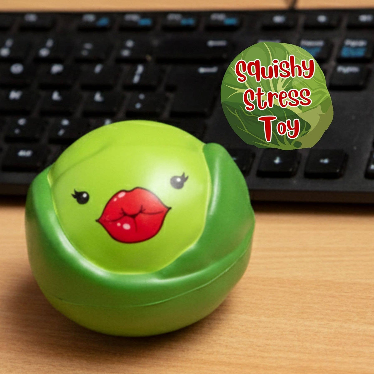 Brussel Pouts Brussels Sprout Squishy Stress Toy | Boxer Gifts Quirky Turkey Gifts