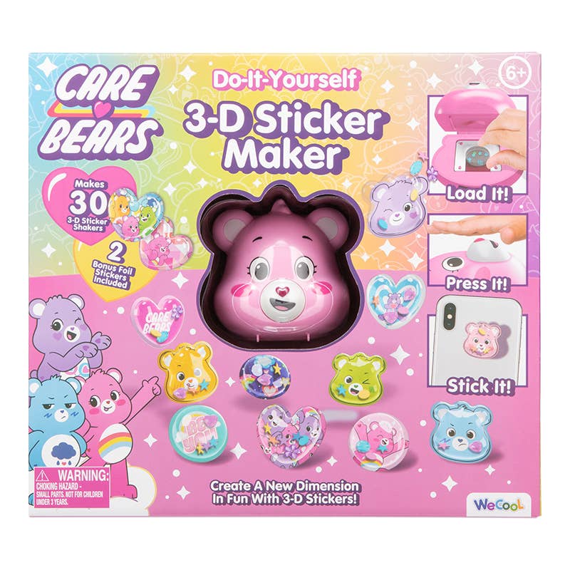 Care Bears 3D Sticker Maker Craft Kit – Ages 6+ Quirky Turkey Gifts