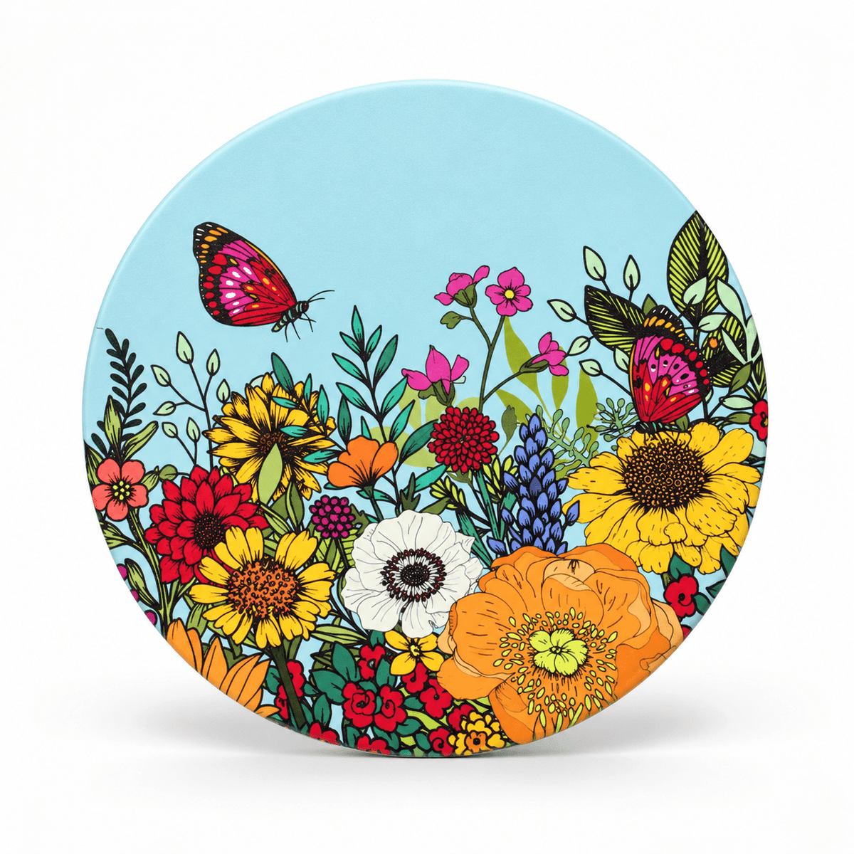 Ceramic Coasters Sunflower Bee Butterfly Flowers Floral Quirky Turkey Gifts