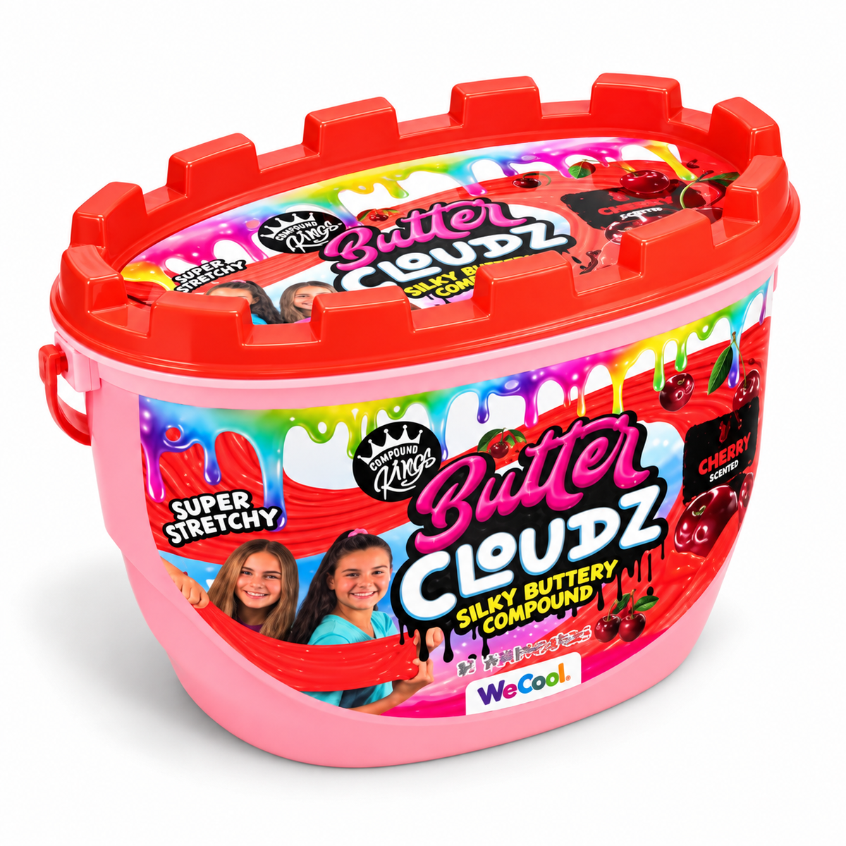 Compound Kings Butter Cloudz Swirls Cherry Slime – 380g, Ages 4+ Quirky Turkey Gifts
