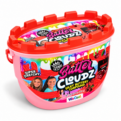 Compound Kings Butter Cloudz Swirls Cherry Slime – 380g, Ages 4+ Quirky Turkey Gifts