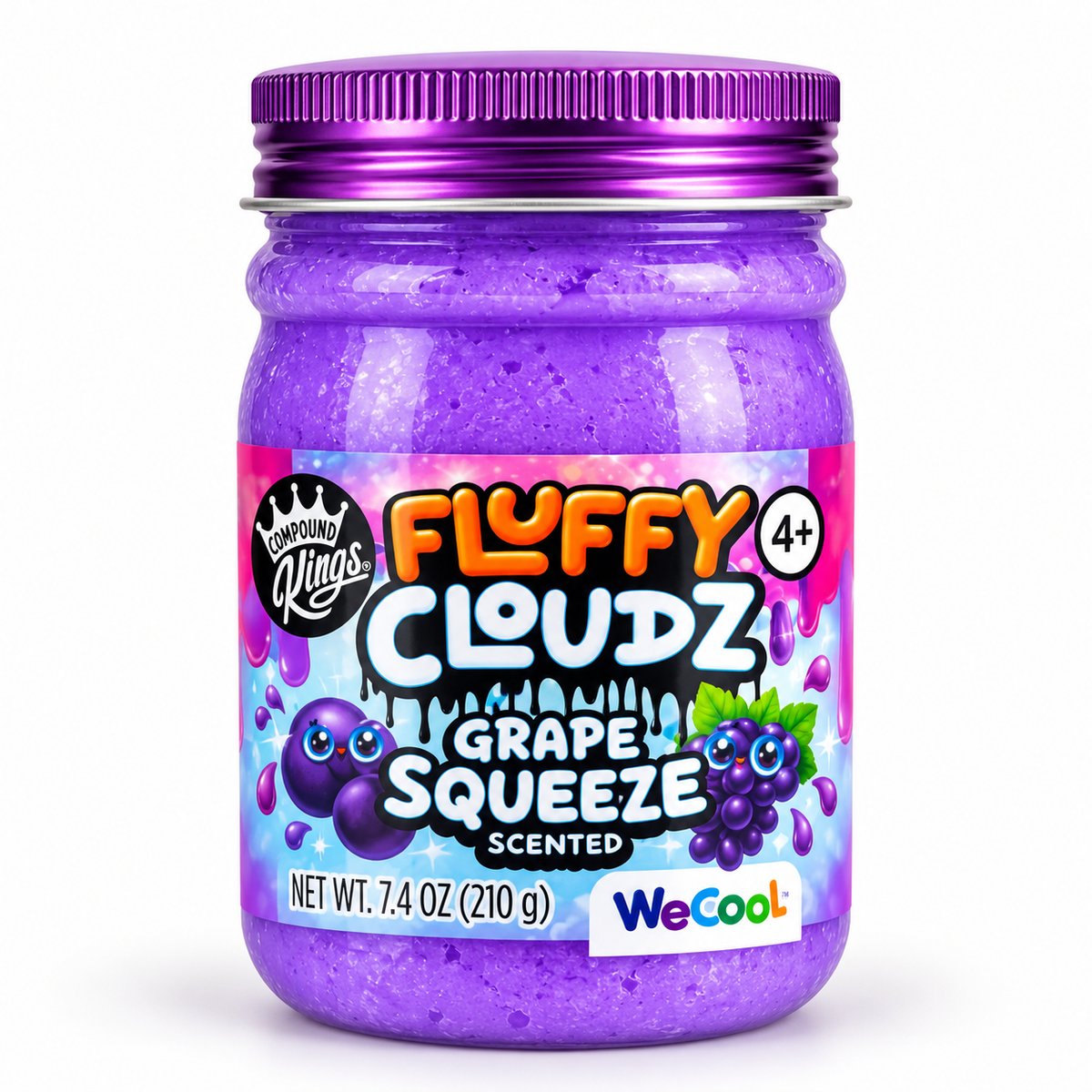 Compound Kings Fluffy Cloudz Scented Slime - 210g, Ages 4+ Quirky Turkey Gifts