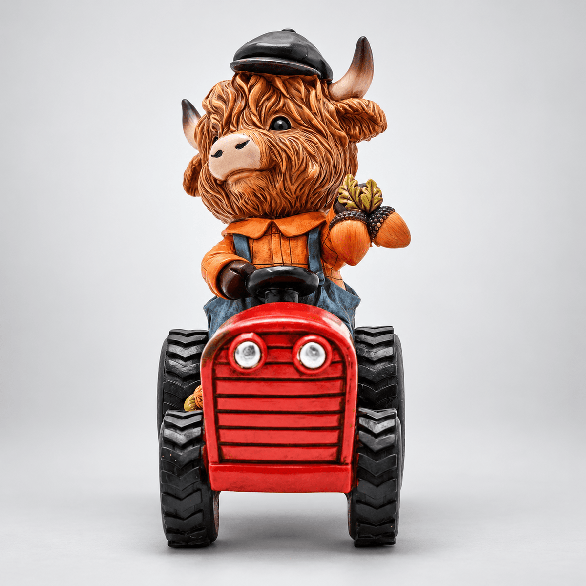 Country Living Highland Cow on Tractor Figurine Quirky Turkey Gifts