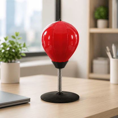 Desktop Punch Bag with Air Pump | Office Stress Relief Desk Toy Quirky Turkey Gifts