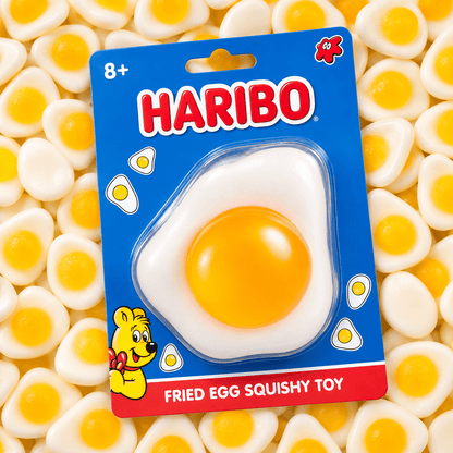 HARIBO Fried Egg Squishy Toy - Maltose-Filled Squishiez Quirky Turkey Gifts