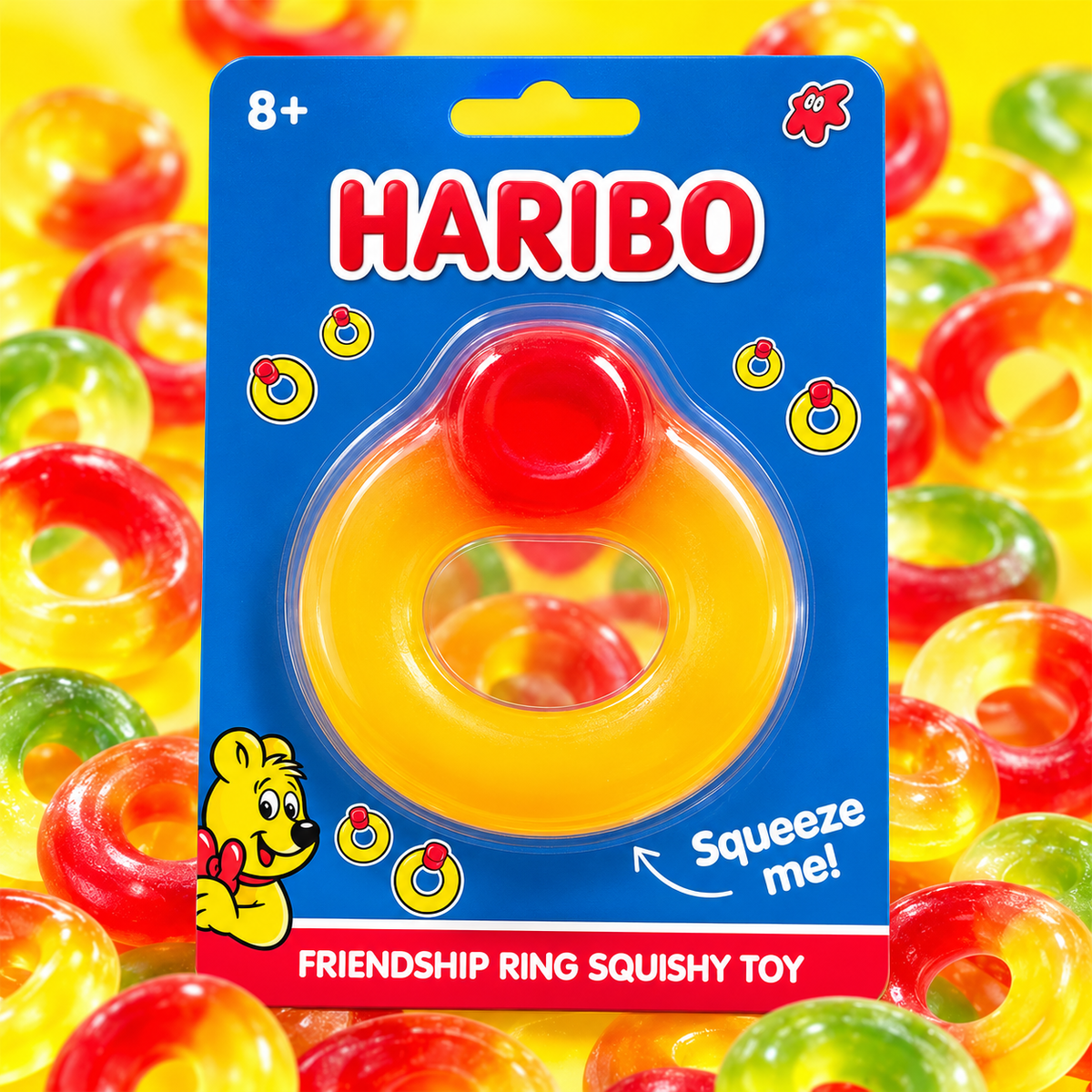 HARIBO Friendship Ring Squishy Toy - Maltose-Filled Squishiez Quirky Turkey Gifts