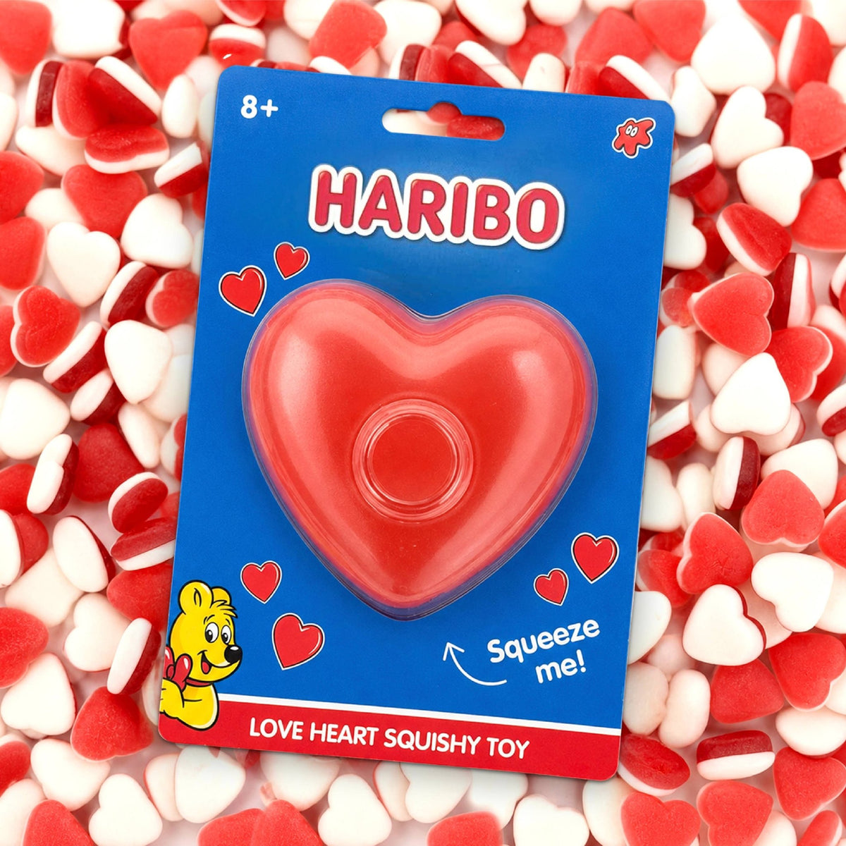 HARIBO Love Heart Squishy Toy - Maltose-Sugar Filled Squishiez Quirky Turkey Gifts