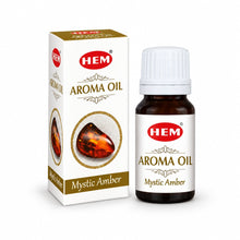 HEM Mystic Amber aroma oil bottle with matching carton