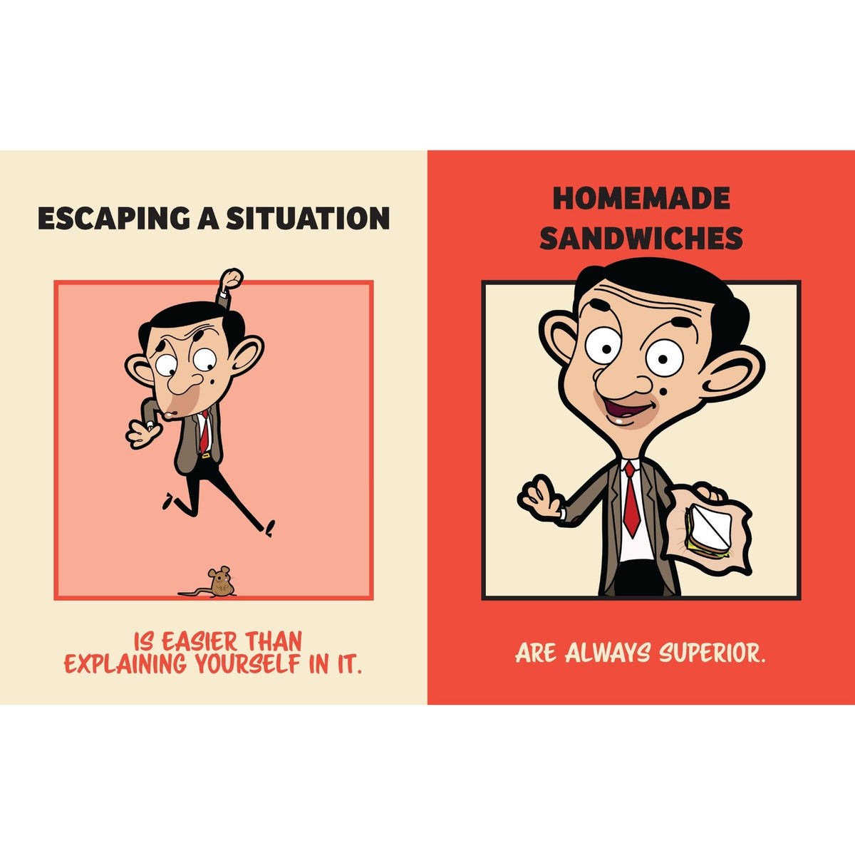 Mr Bean's Guide to Life Funny Gift Book | Boxer Gifts Quirky Turkey Gifts