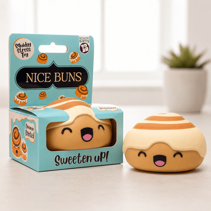 Nice Buns Cinnamon Bun Squishy Stress Toy | Boxer Gifts Quirky Turkey Gifts