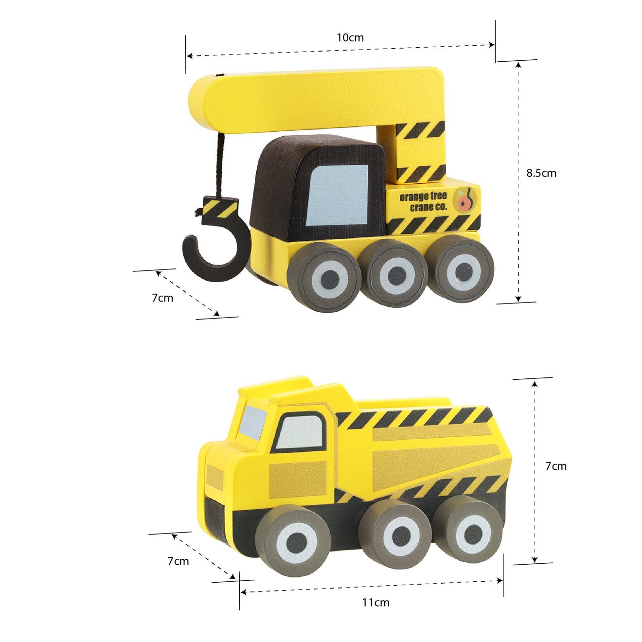 Orange Tree Toys Wooden Crane & Truck Construction Set Quirky Turkey Gifts