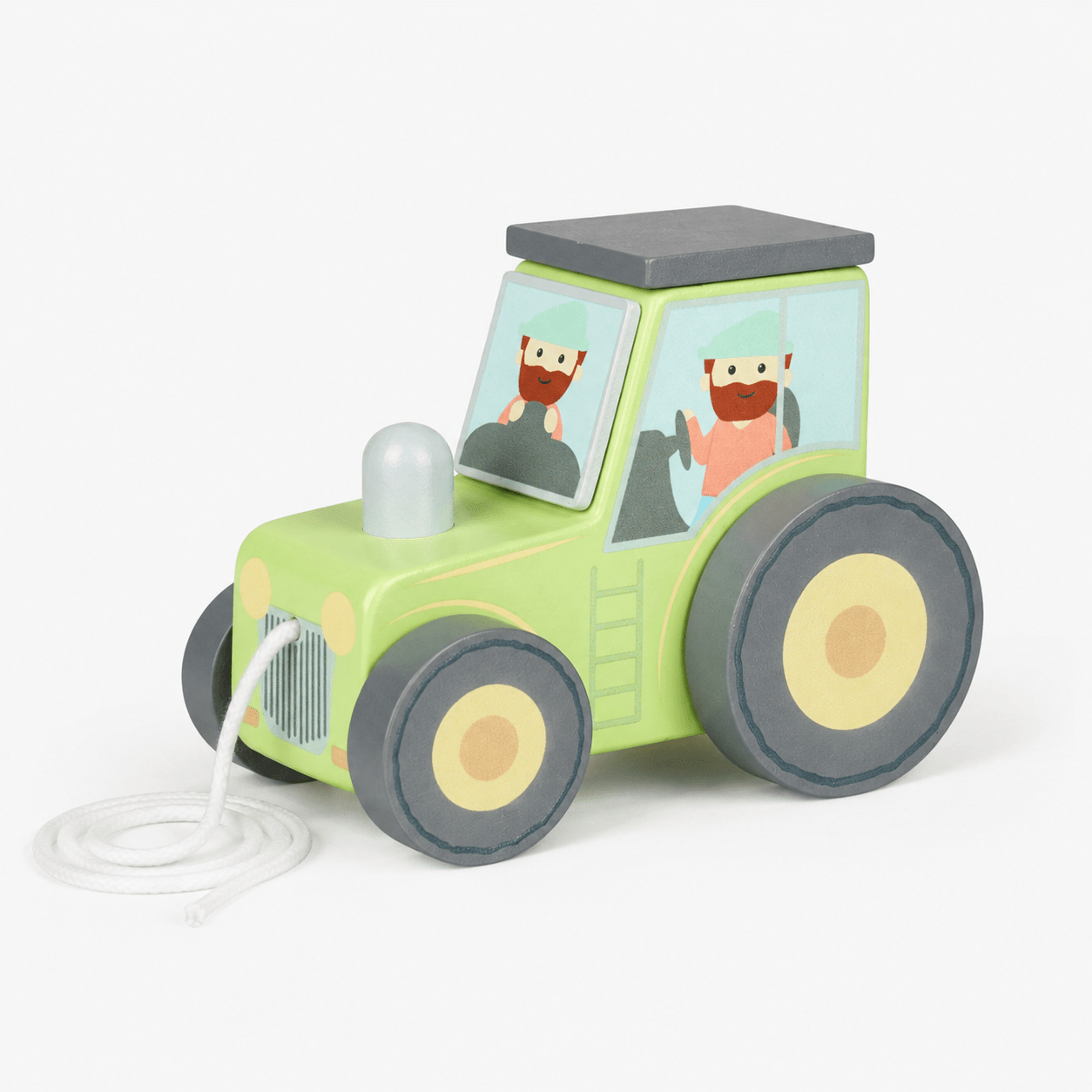 Orange Tree Toys Wooden Farm Tractor – FSC® Push Along Toy Quirky Turkey Gifts