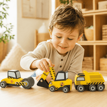 Orange Tree Toys Wooden Roadworks Vehicle Set – 3 Piece Quirky Turkey Gifts