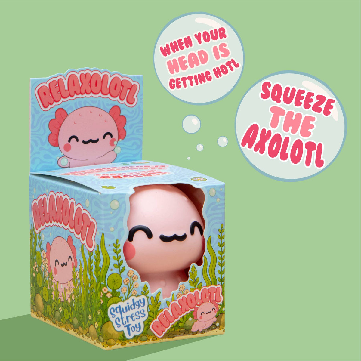 Relaxolotl Axolotl Squishy Stress Toy | Boxer Gifts Quirky Turkey Gifts