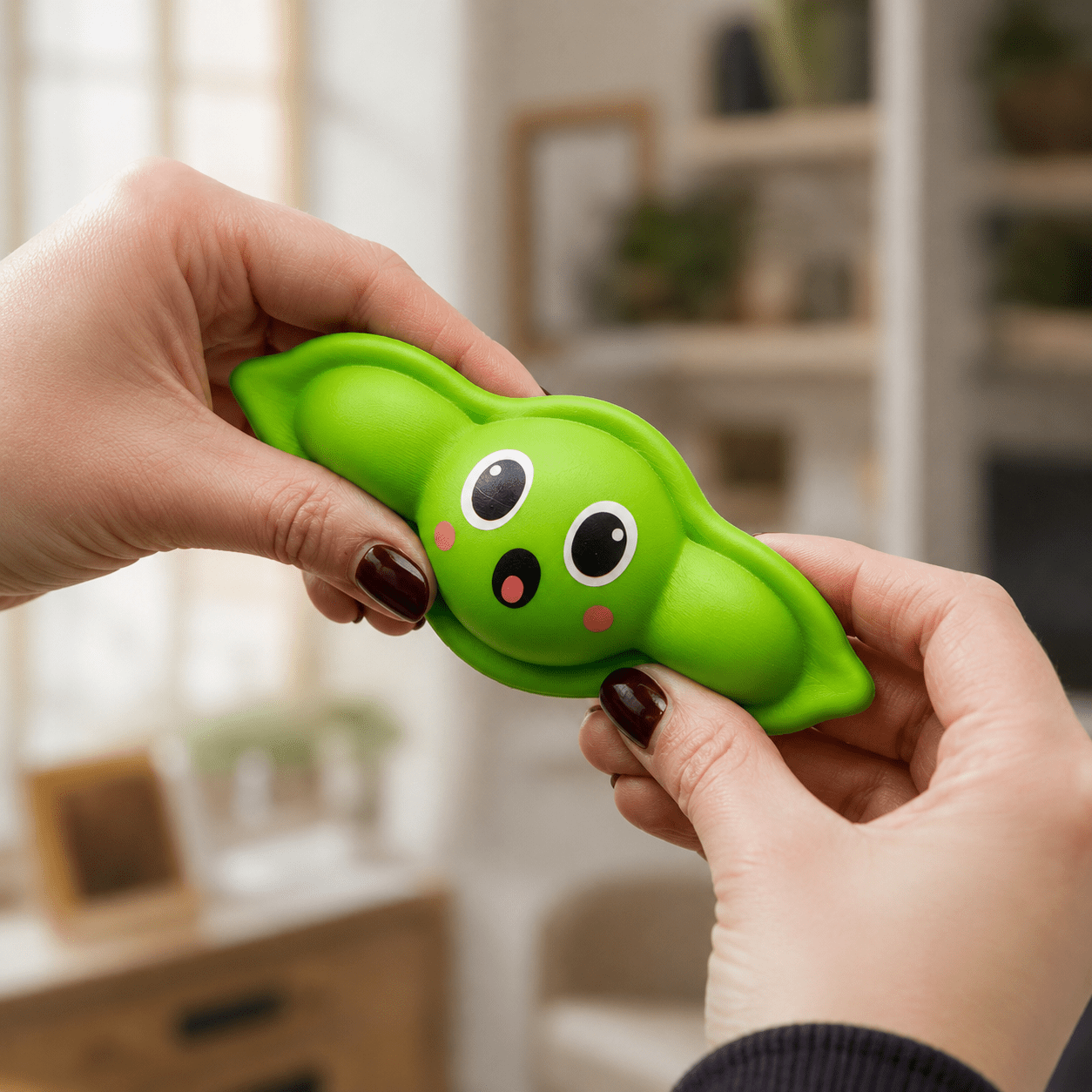 Squeezy Peasy Pea Pod Squishy Stress & Fidget Toy | Boxer Gifts Quirky Turkey Gifts