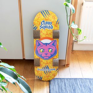 SUCK UK Cat Scratch Skateboard | Cardboard Cat Scratcher Quirky Turkey Gifts