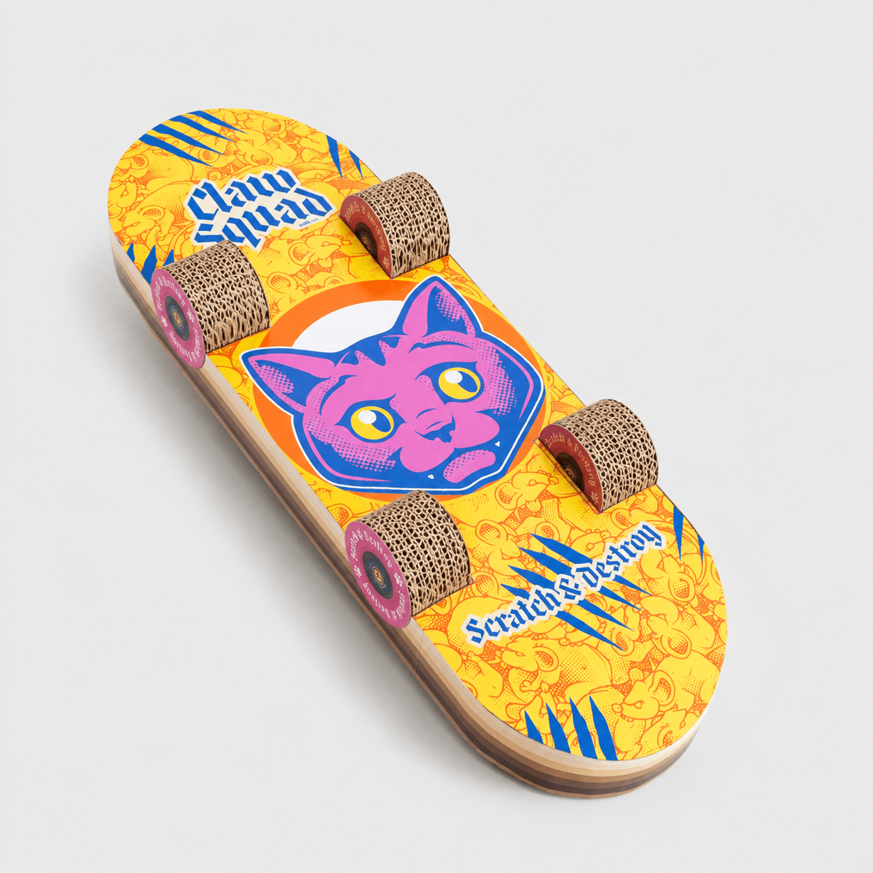 SUCK UK Cat Scratch Skateboard | Cardboard Cat Scratcher Quirky Turkey Gifts