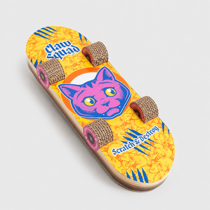 SUCK UK Cat Scratch Skateboard | Cardboard Cat Scratcher Quirky Turkey Gifts