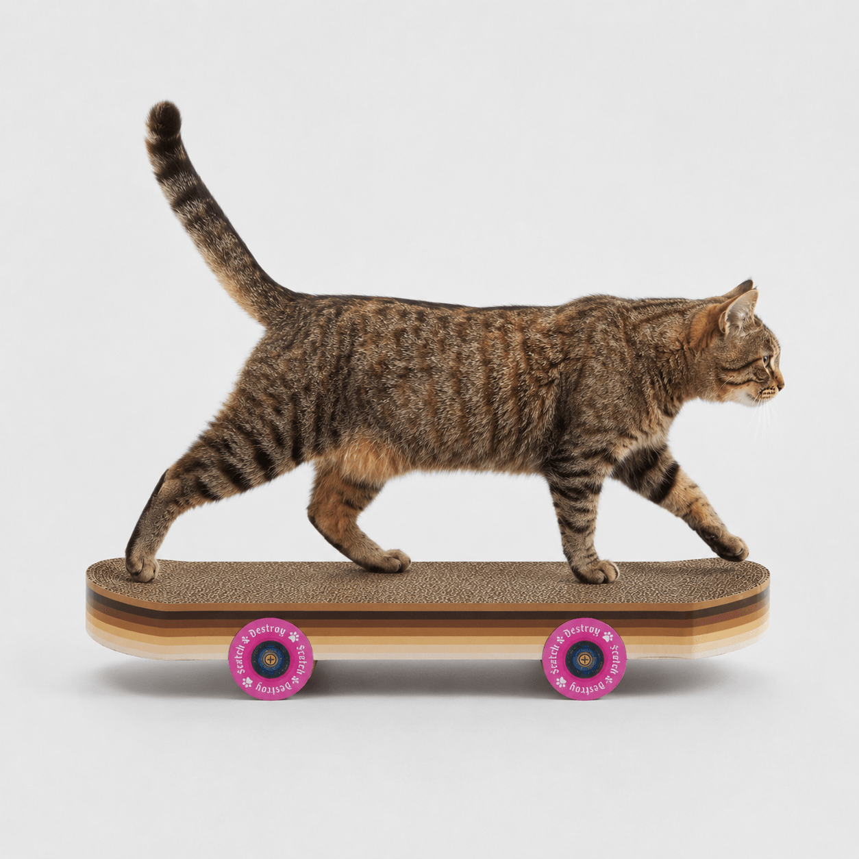 SUCK UK Cat Scratch Skateboard | Cardboard Cat Scratcher Quirky Turkey Gifts