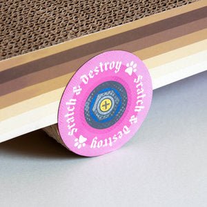 SUCK UK Cat Scratch Skateboard | Cardboard Cat Scratcher Quirky Turkey Gifts