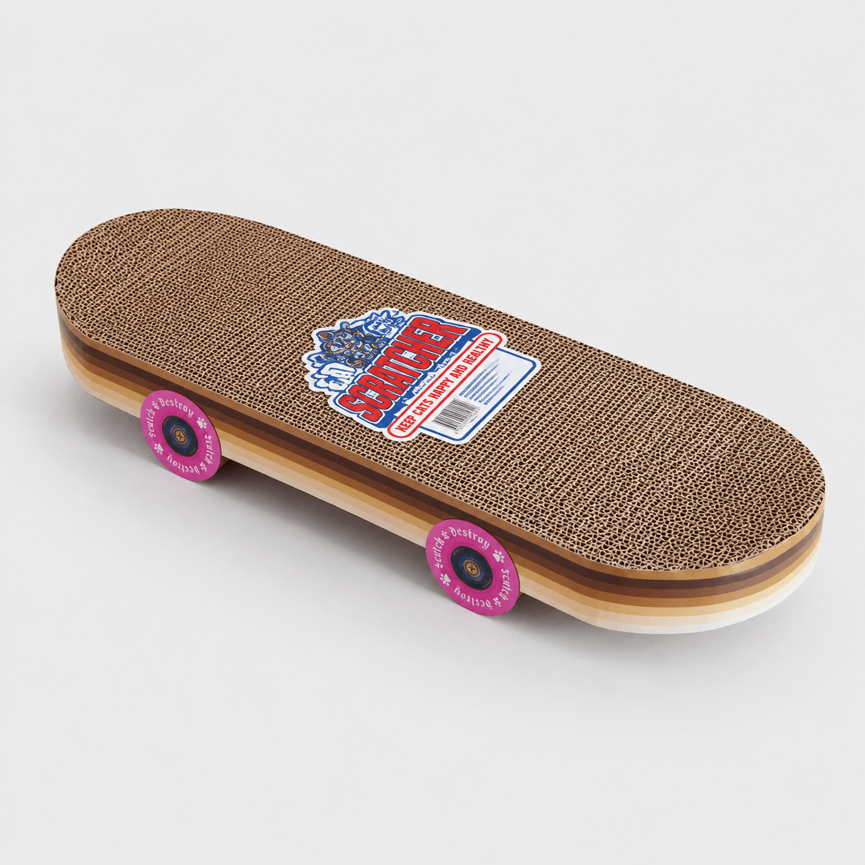 SUCK UK Cat Scratch Skateboard | Cardboard Cat Scratcher Quirky Turkey Gifts