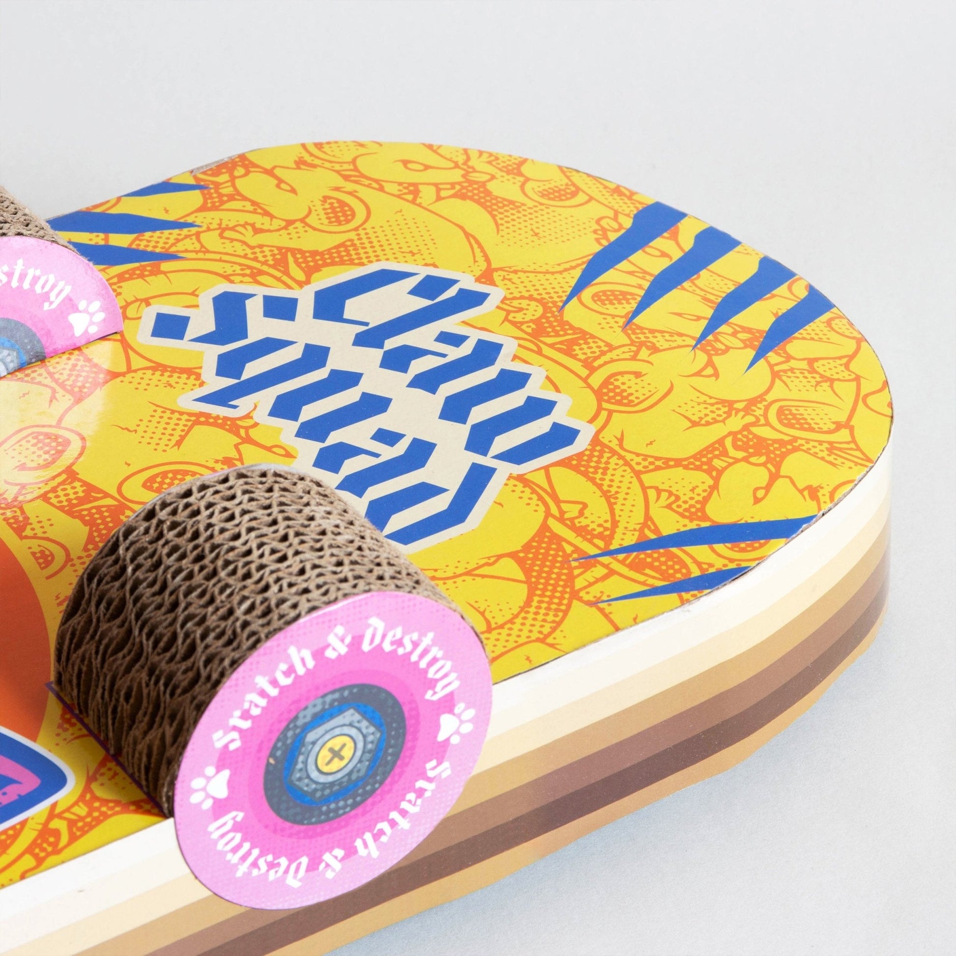 SUCK UK Cat Scratch Skateboard | Cardboard Cat Scratcher Quirky Turkey Gifts