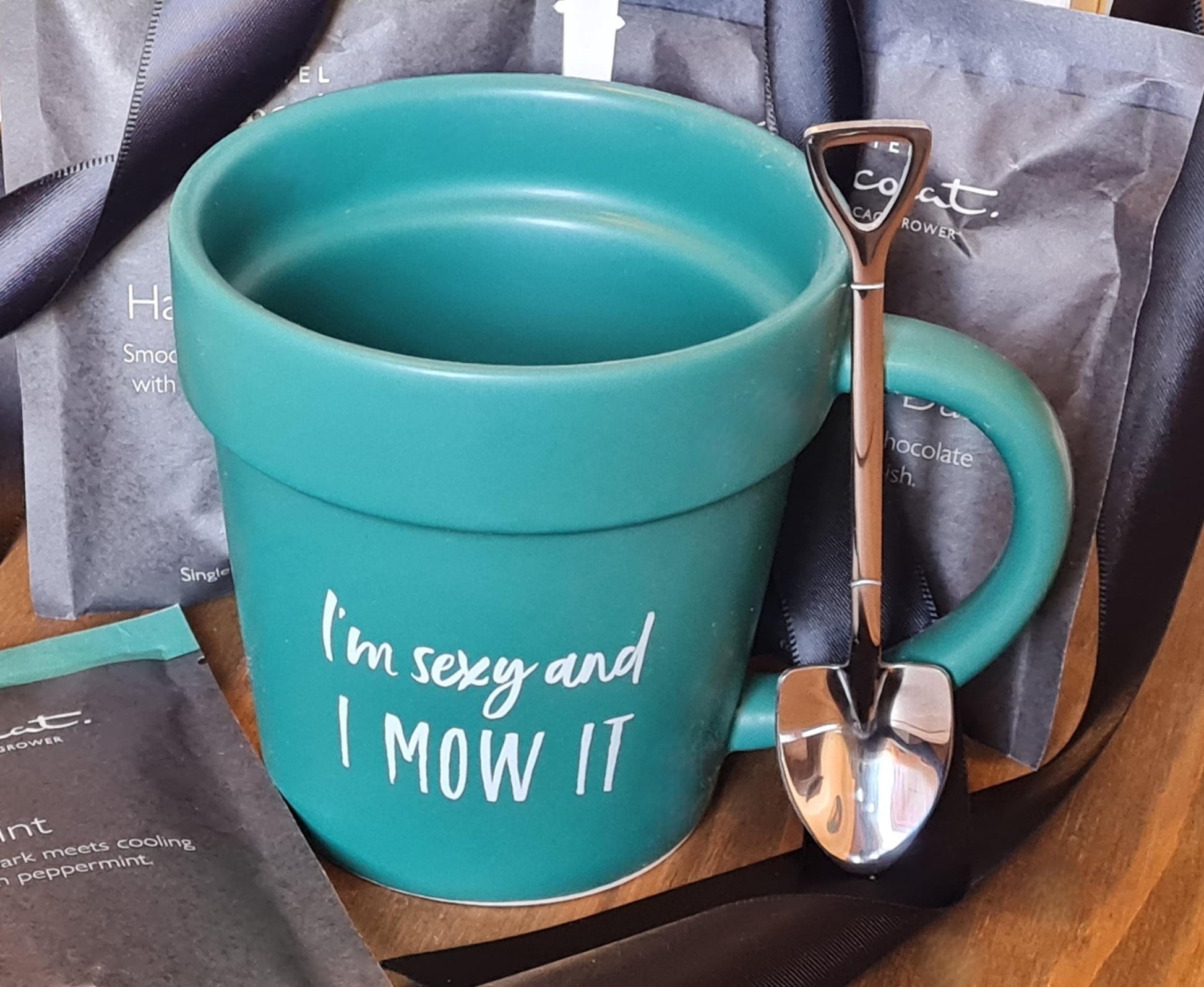 Gardening Plant Pot Mug with shovel Spoon Gift for Him Mugs & Cups Jones Home & Gifts Quirky Turkey Gifts
