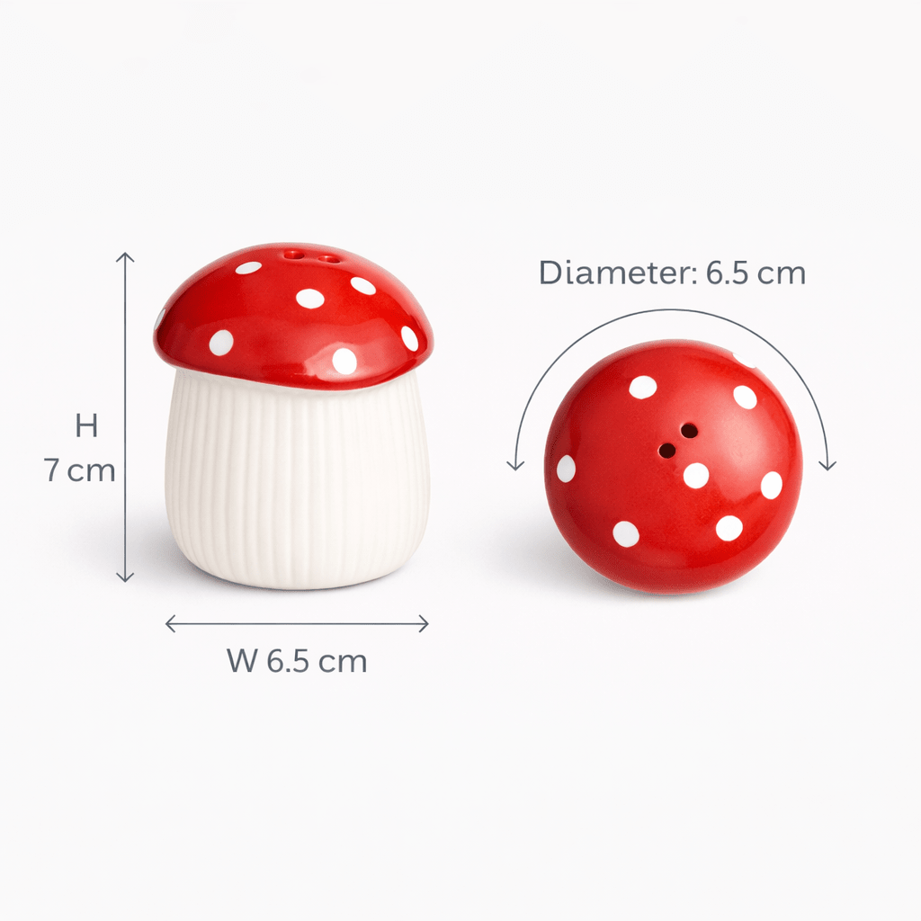 Mushroom Salt & Pepper Shakers Set | Cute Ceramic Tableware Gift | Kitchen Seasoning Shakers UK Tableware & Coasters The Dark Forest Quirky Turkey Gifts