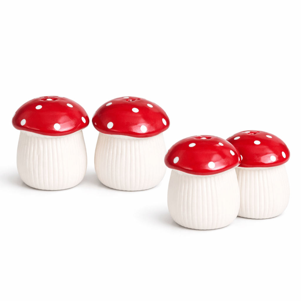 Mushroom Salt & Pepper Shakers Set | Cute Ceramic Tableware Gift | Kitchen Seasoning Shakers UK Tableware & Coasters The Dark Forest Quirky Turkey Gifts