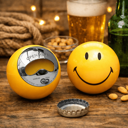 Smiley Pool Ball Bottle Opener – Bright Yellow Gadgets SuckUK Quirky Turkey Gifts