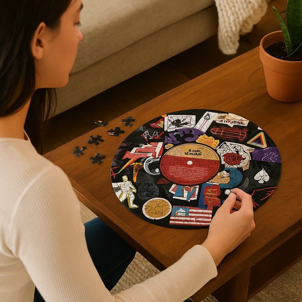 Rock Legends Broken Records, Unique vinyl LP-shaped Jigsaw puzzles Gadgets SuckUK Quirky Turkey Gifts