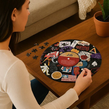 Rock Legends Broken Records, Unique vinyl LP-shaped Jigsaw puzzles Gadgets SuckUK Quirky Turkey Gifts