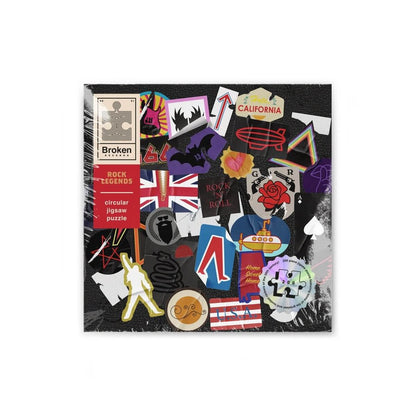 Rock Legends Broken Records, Unique vinyl LP-shaped Jigsaw puzzles Gadgets SuckUK Quirky Turkey Gifts