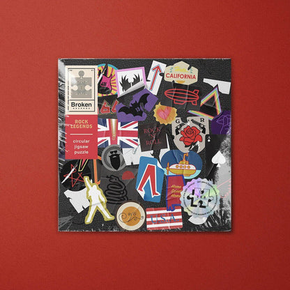Rock Legends Broken Records, Unique vinyl LP-shaped Jigsaw puzzles Gadgets SuckUK Quirky Turkey Gifts