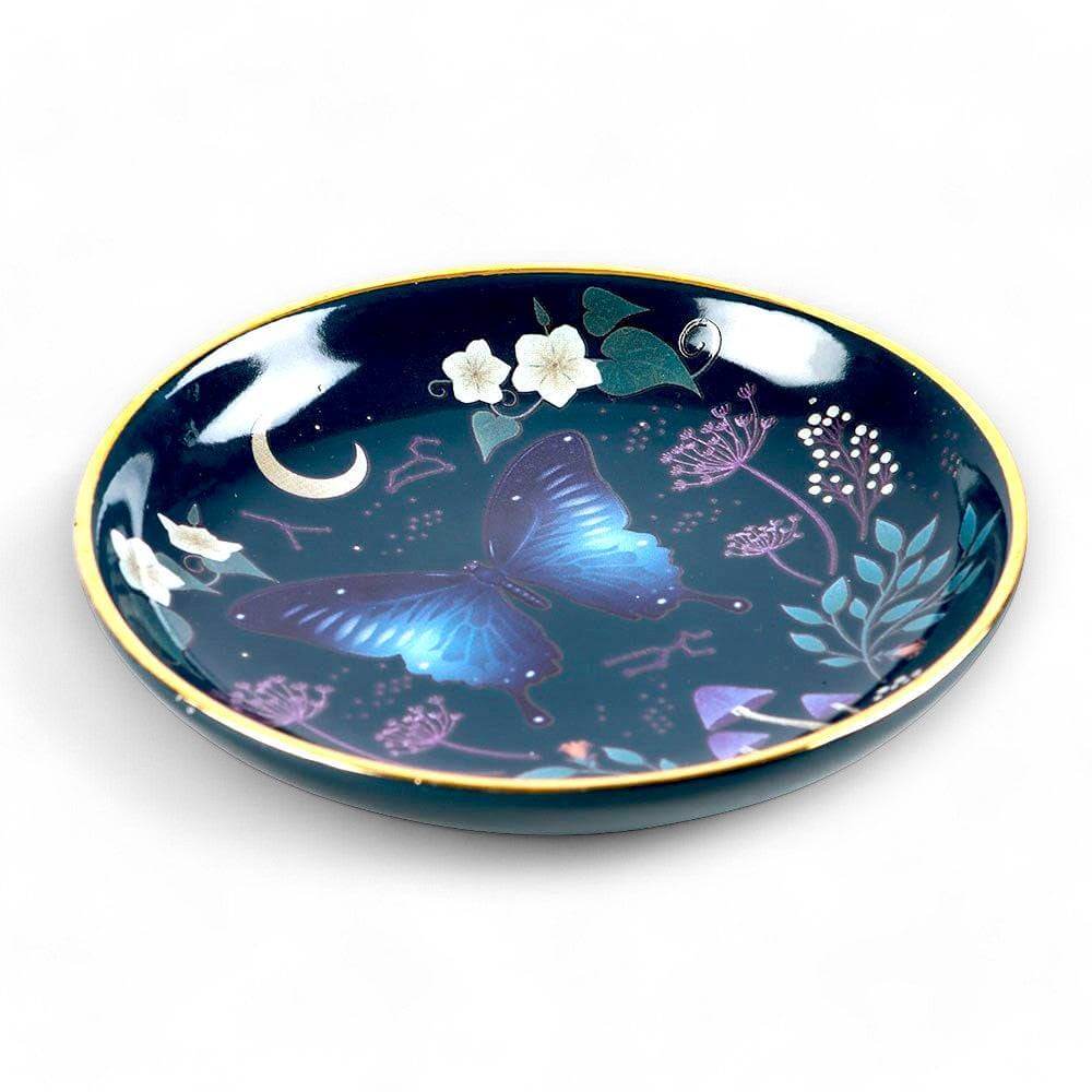 Round Midnight Moth Jewellery, Ring, Key Trinket Dish Trinket Dishes Jones Home & Gifts Quirky Turkey Gifts