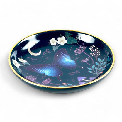 Round Midnight Moth Jewellery, Ring, Key Trinket Dish Trinket Dishes Jones Home & Gifts Quirky Turkey Gifts