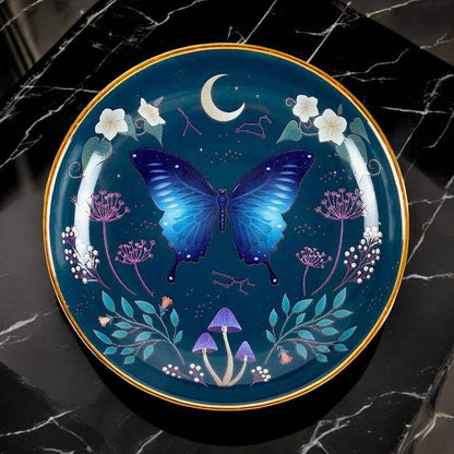 Round Midnight Moth Jewellery, Ring, Key Trinket Dish Trinket Dishes Jones Home & Gifts Quirky Turkey Gifts