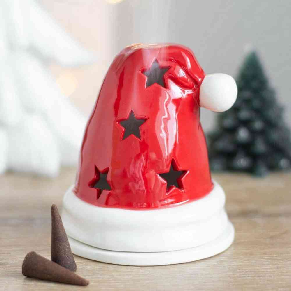 🎅 Santa Hat Incense Cone Burner & Tealight Holder Home Fragrance Jones Home & Gifts Quirky Turkey Gifts