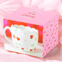 Cherry Scalloped Love Heart Mug | Mothers Day Mugs & Cups Jones Home & Gifts Quirky Turkey Gifts