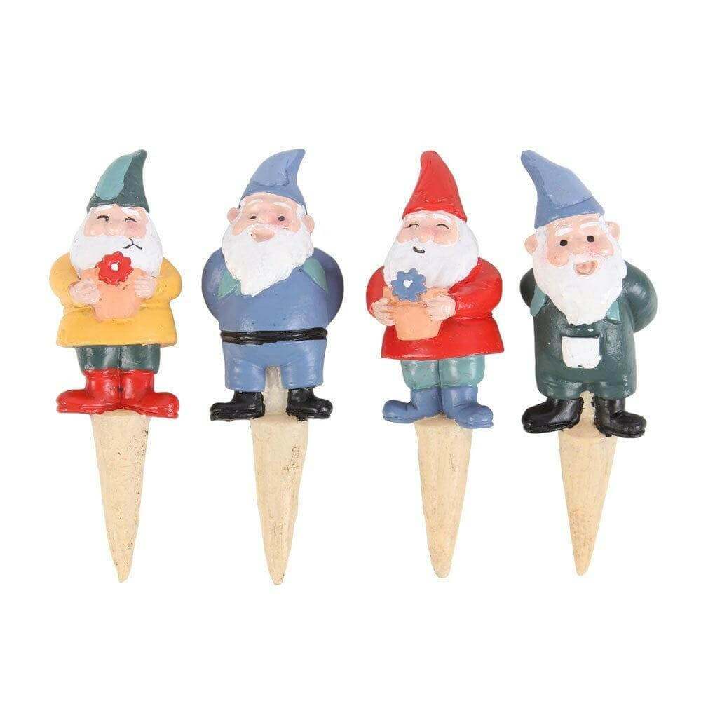 Set of 4 Mini Garden Gnome Plant Pot Pals, Fairy Garden, Planters Pots & Planters Jones Home & Gifts Quirky Turkey Gifts