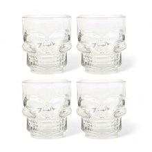 Set of 4 Skull Shot Glasses, Skull Design, Halloween Gift Ware Shot Glasses Puckator Quirky Turkey Gifts